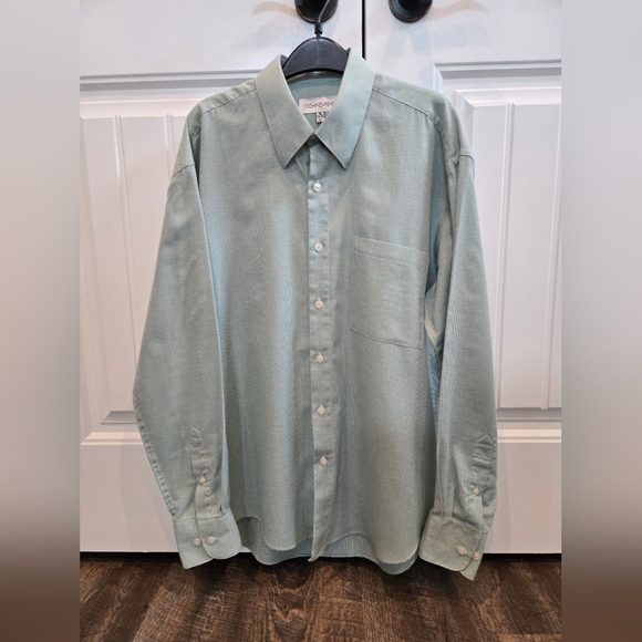 Men's Yves Saint Laurent Button Down Shirt, Size Large 16 34/35 - Picture 1 of 10